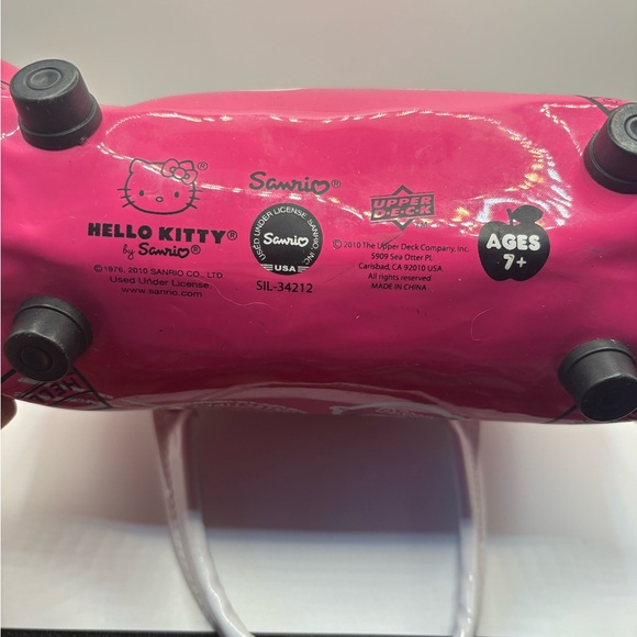 2010 Hello Kitty Kids Purse Pink Travel Stamp Design Sanrio Upper Deck - Picture 4 of 6